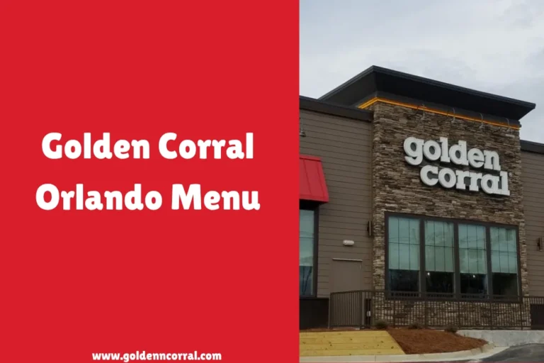 Golden Corral Orlando Menu